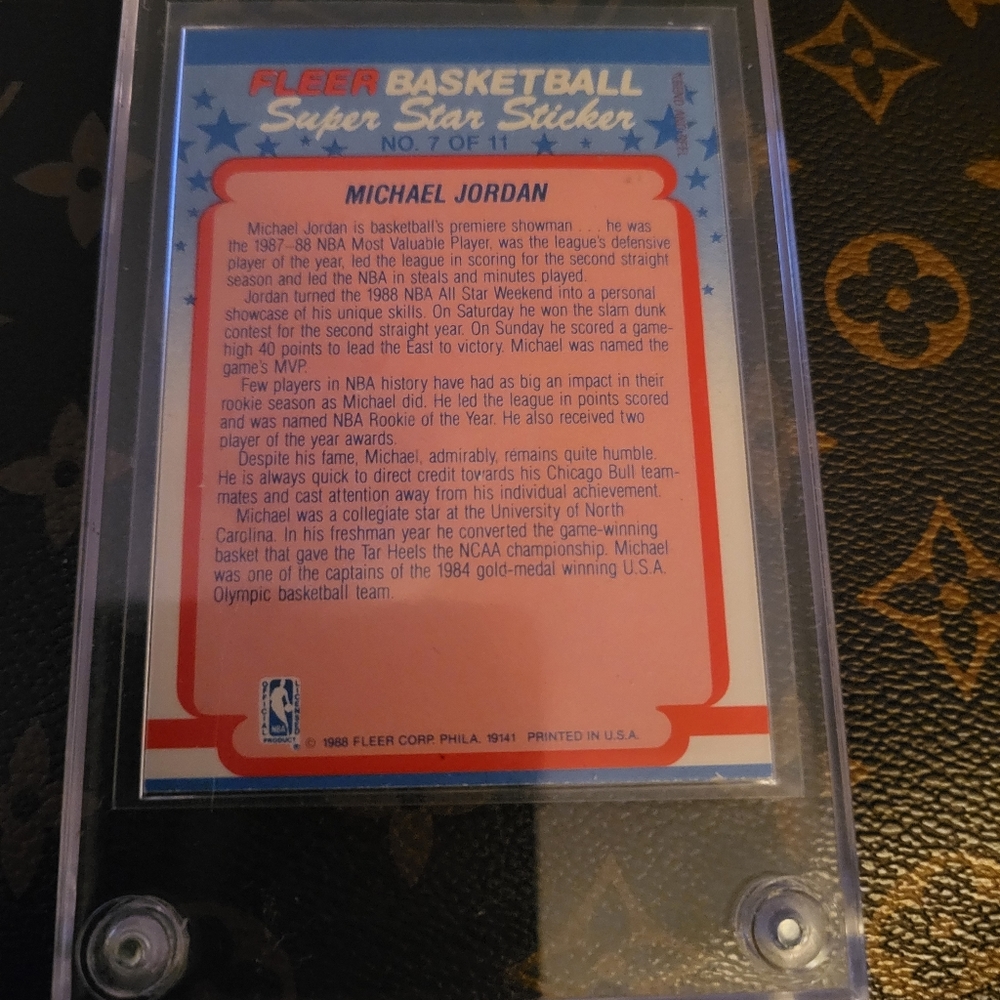 1987 fleer michael jordan sticker